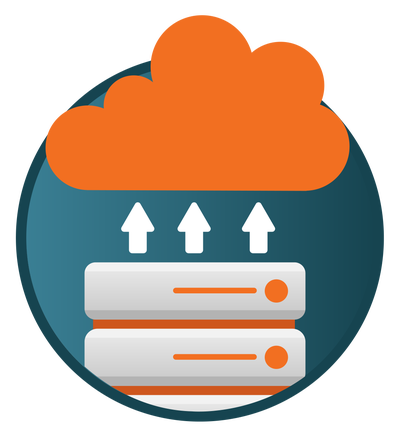 Graphic icon for cloud data